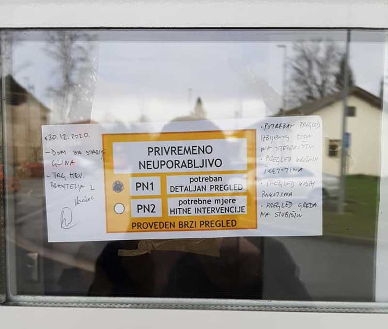privremeno neuporabljivo Dom Glina