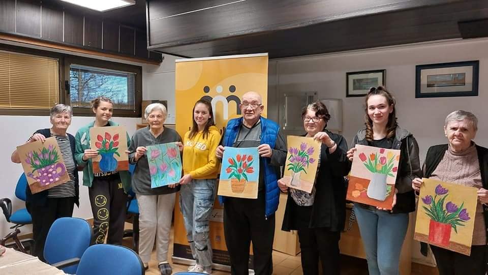 Slikanje tulipana uljnim pastelom